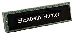 Marble Desk Plate with engraved plastic