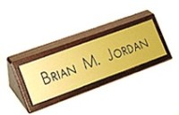 Wood Desk Plate